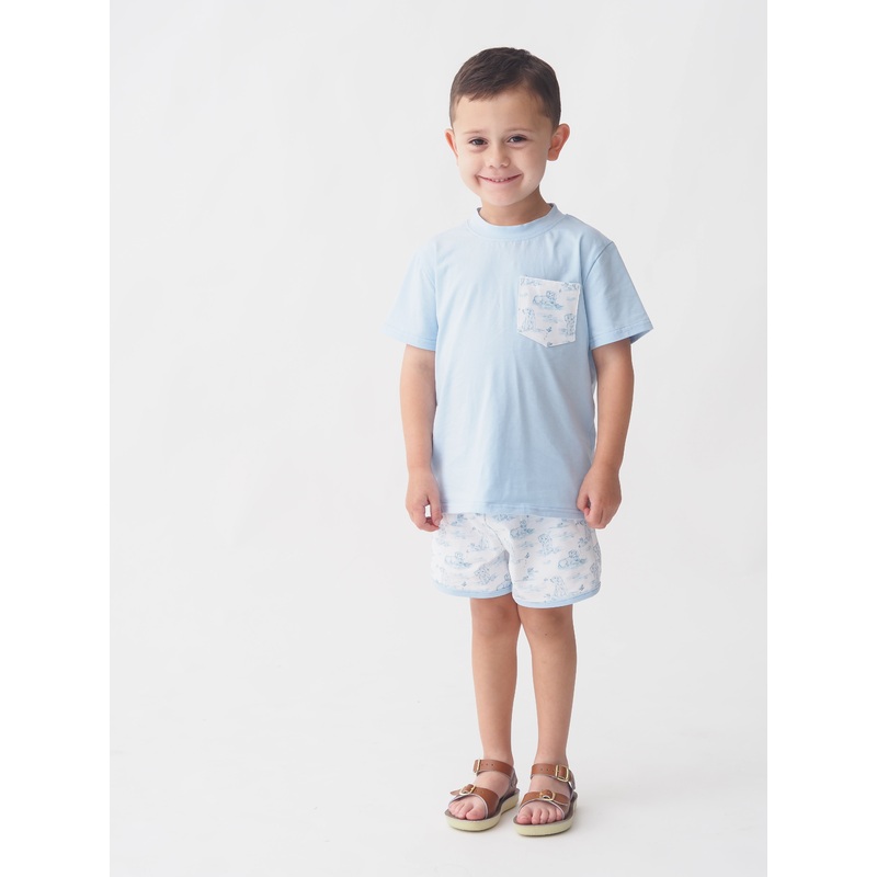 Cypress Row Snips & Snails Boys Play Pocket Short Set 2T