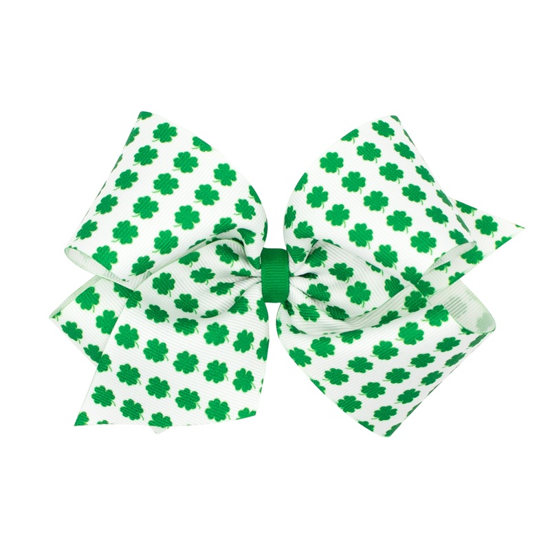 KIng GG Shamrock Print Bow