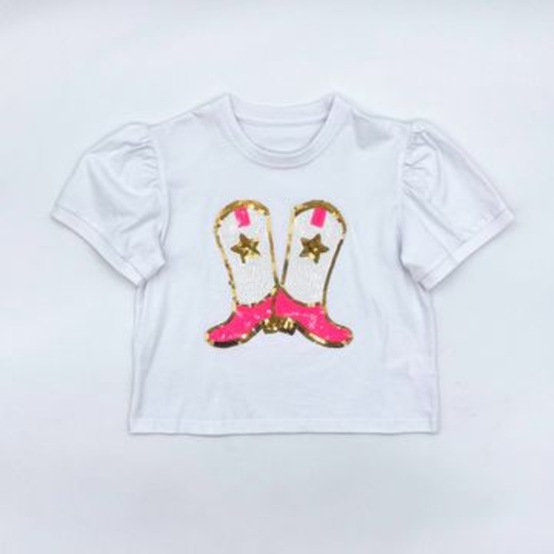 Neon-Cowboy-Boots-Puff-Sleeve-Top 4T