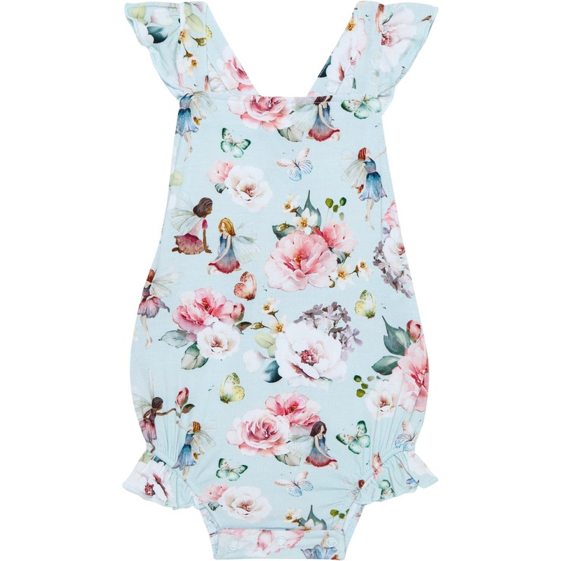 Posh Peanut Melinda Ruffled Strap Bubble Romper 3-6M