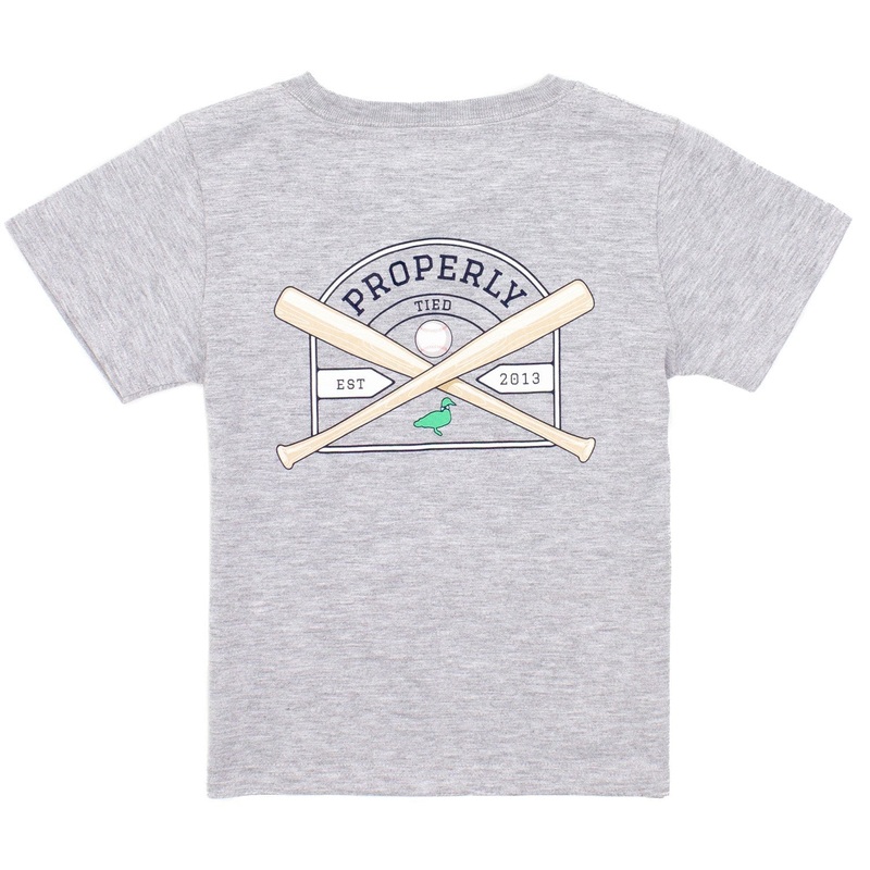 Properly Tied Boys Baseball Shield Short Sleeve 2T