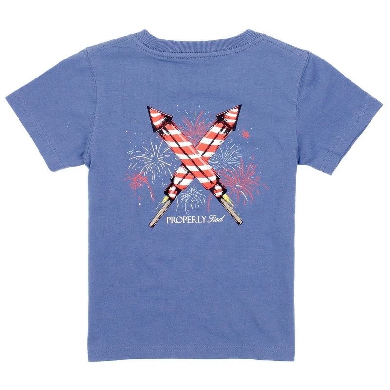 Properly Tied Boys Firecracker Short Sleeve Youth Small