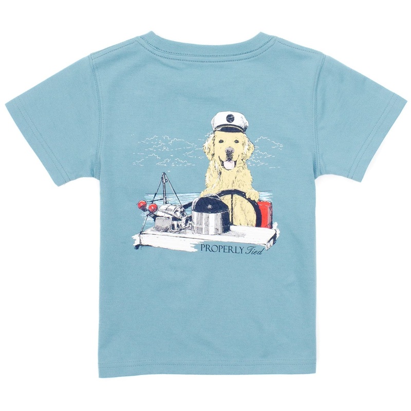 Properly Tied Boys Golden Captain Short Sleeve 2T
