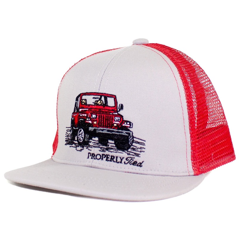 Properly Tied Boys Trucker Hat Off Road