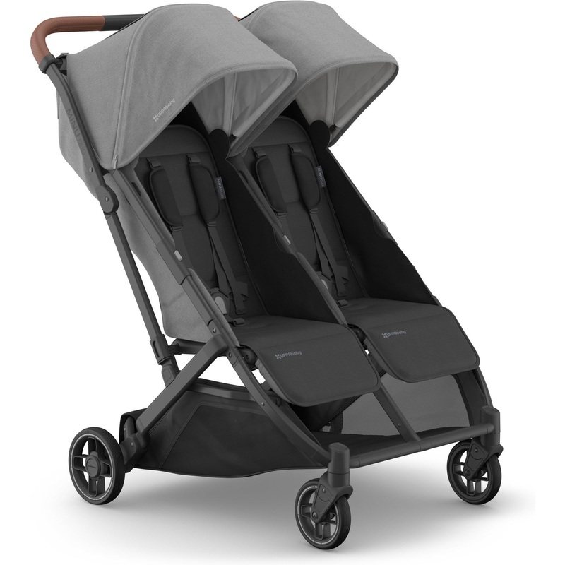 UPPAbaby Minu Duo Stroller Greyson (Charcoal Mlange | Carbon Frame | Saddle Leather)