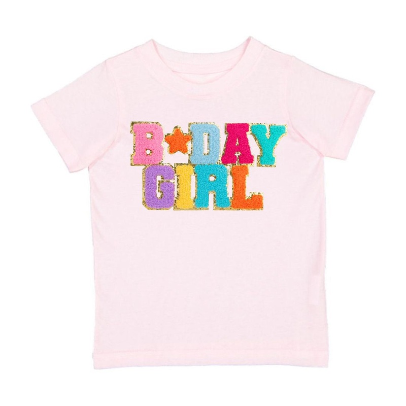 Birthday Girl Patch Short Sleeve T-Shirt 2T