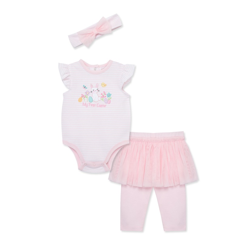 Little Me bunny My 1st Easter set 0-3M