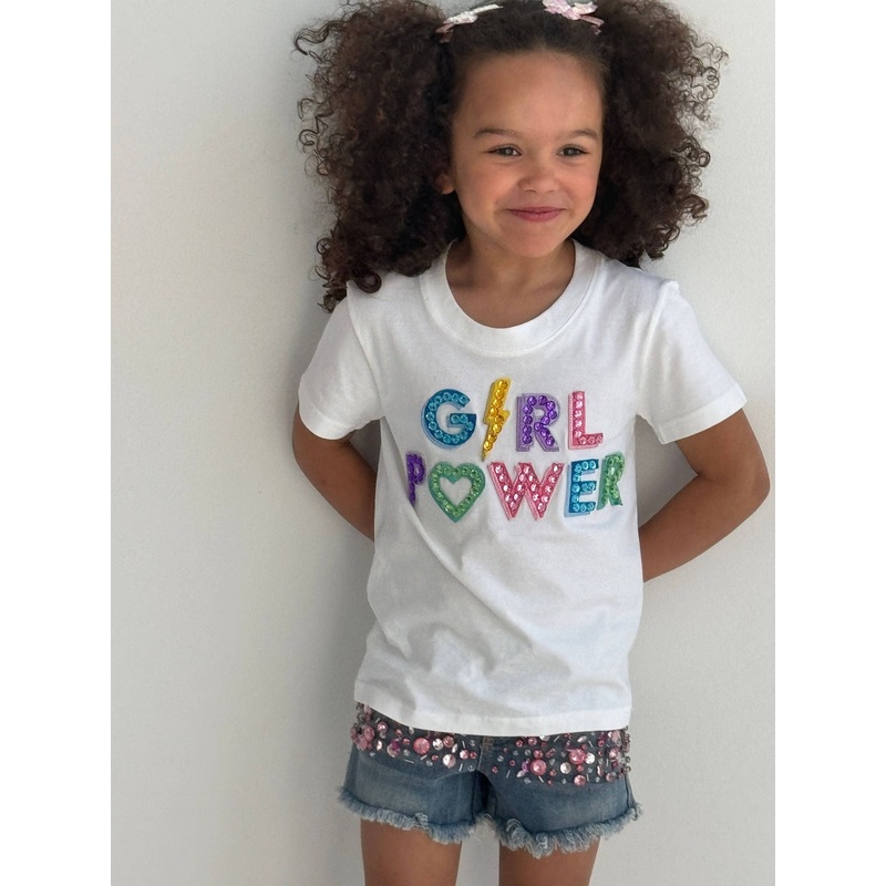 Lola + The Boys Crystal Girl Power T-shirt 2