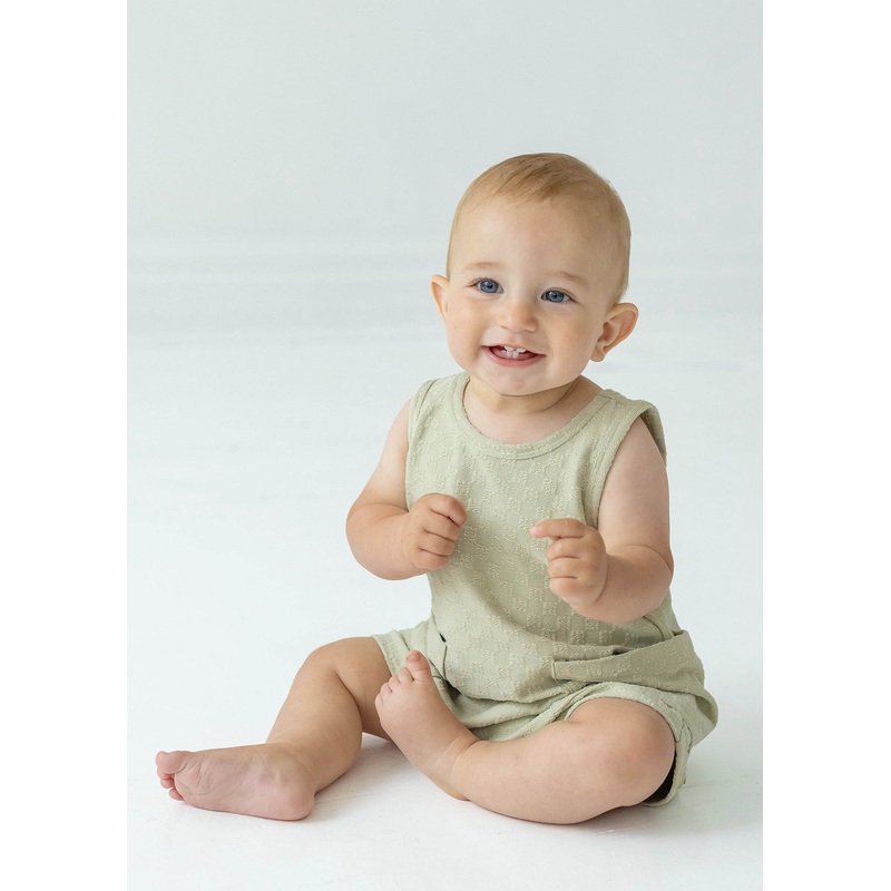 Mabel & Honey Check It Out Romper 3M