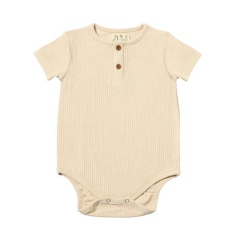 Me & Henry Jibe Onesie | Cream Rib 0-3M