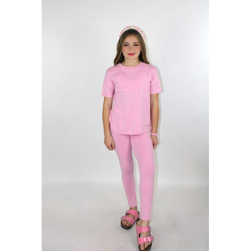 Paper Flower High Low Tunic 2-Piece Set With Leggings S