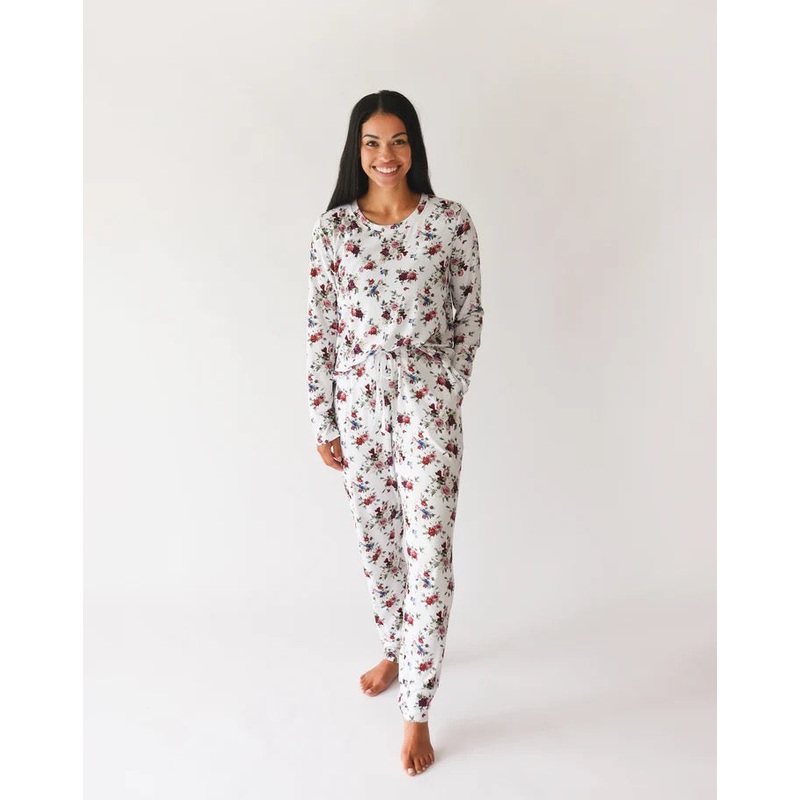 Posh Peanut Philippa Women’s Long Sleeve Scoop Neck & Jogger Pants Pajama S