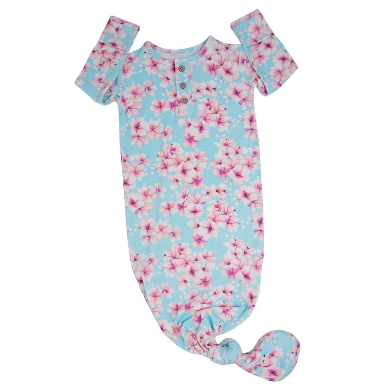 Sweet Bamboo Knotted Gown Cherry Blossoms One Size