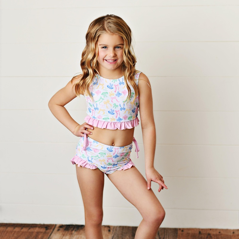 Swoon Baby Clothing Bow-tiful UPF 50 2-Piece Swim 9-12M