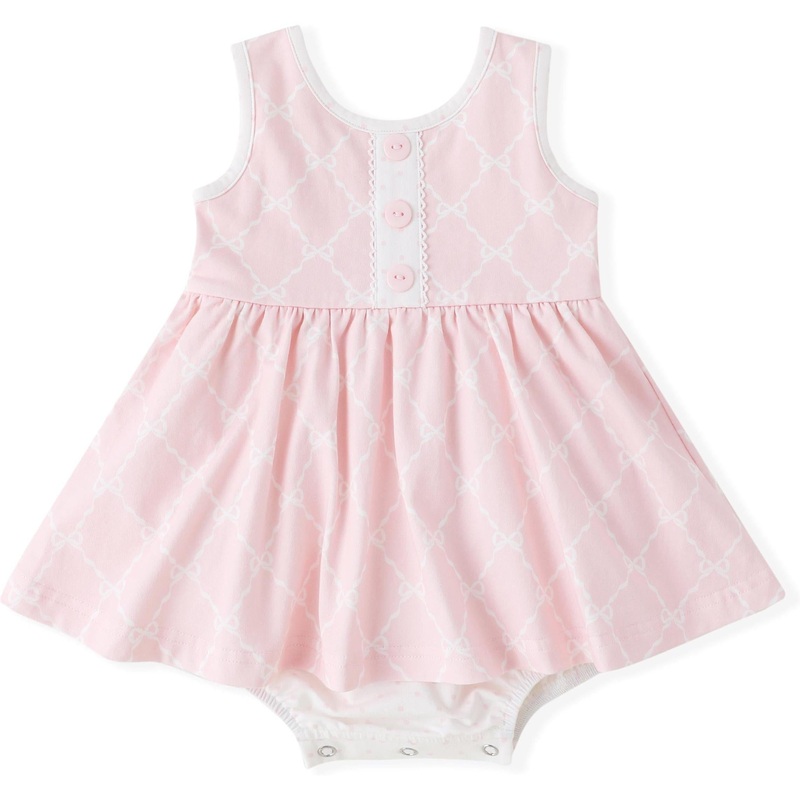 Swoon Baby Clothing Pretty Pink Ribbons & Bows Bubble Dress 0-3M