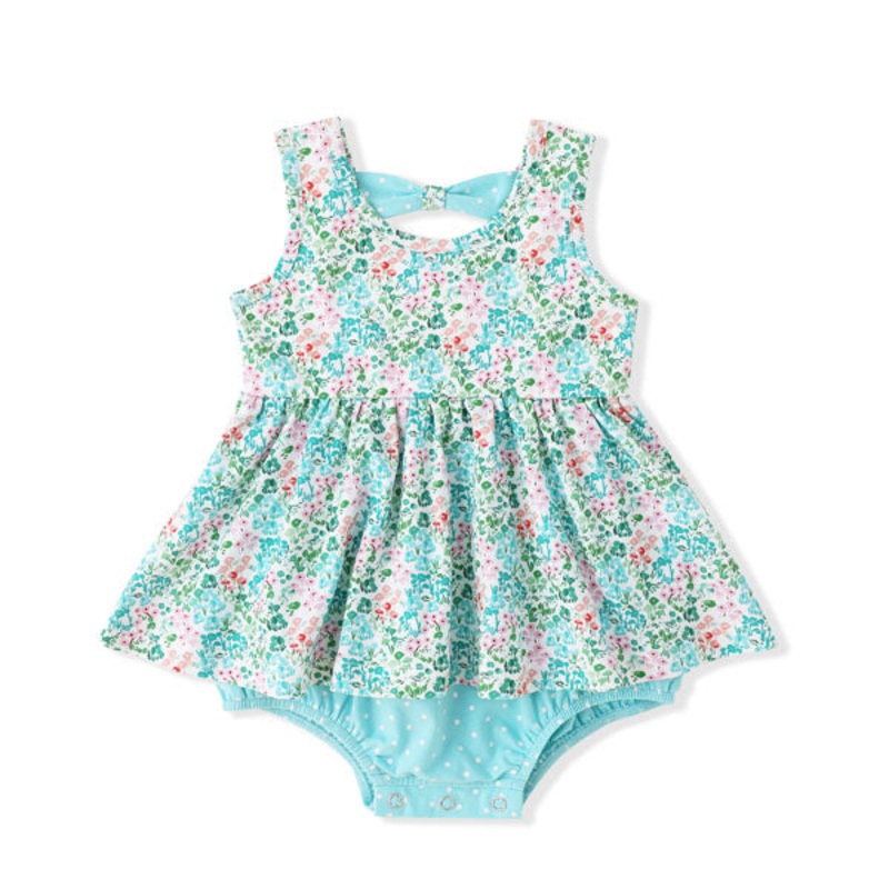 Swoon Baby Clothing Sea Breeze Bloom Bubble Dress 0-3M