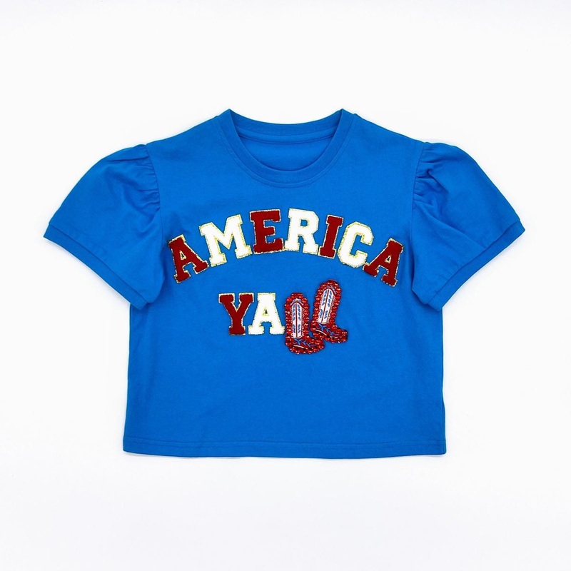 American Y’all Puff Sleeve Top 2T
