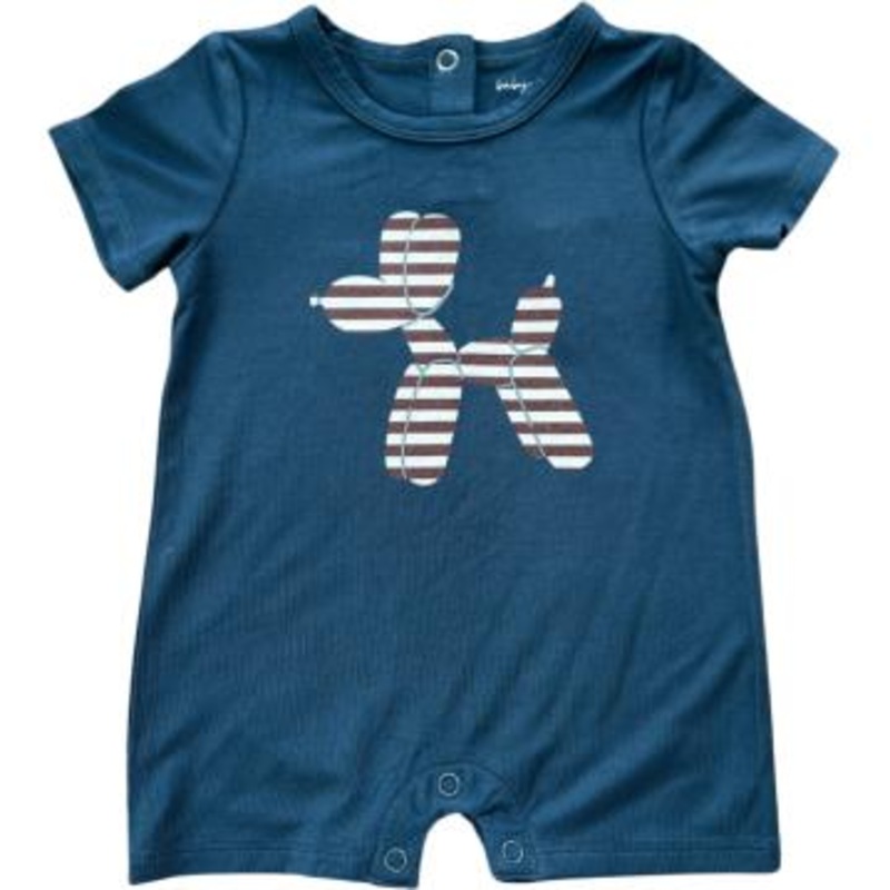 Baby Sprouts Tee Romper | Americana Balloon Dog 0-3M