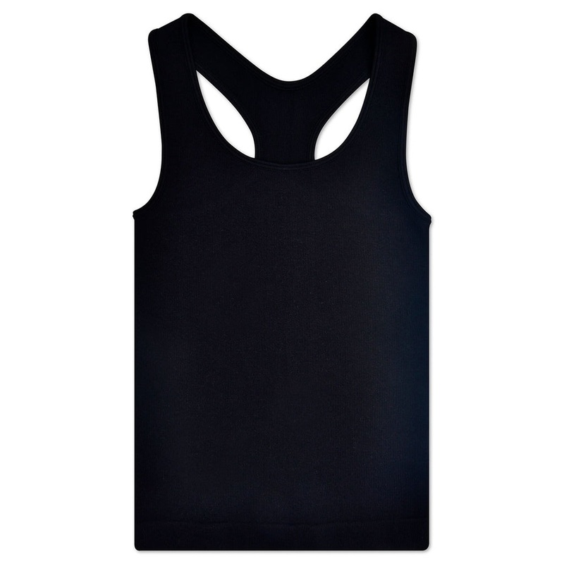 Black Ribbed Racerback Tank Top Small/Medium