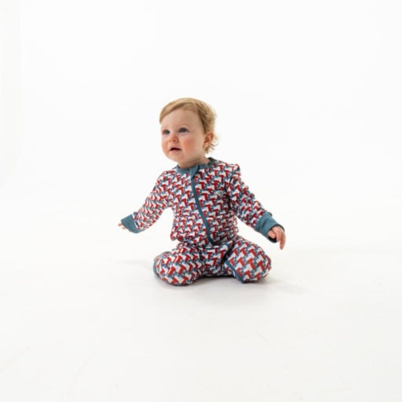 Burlebo Baby Zip Up | Texas Flags Newborn