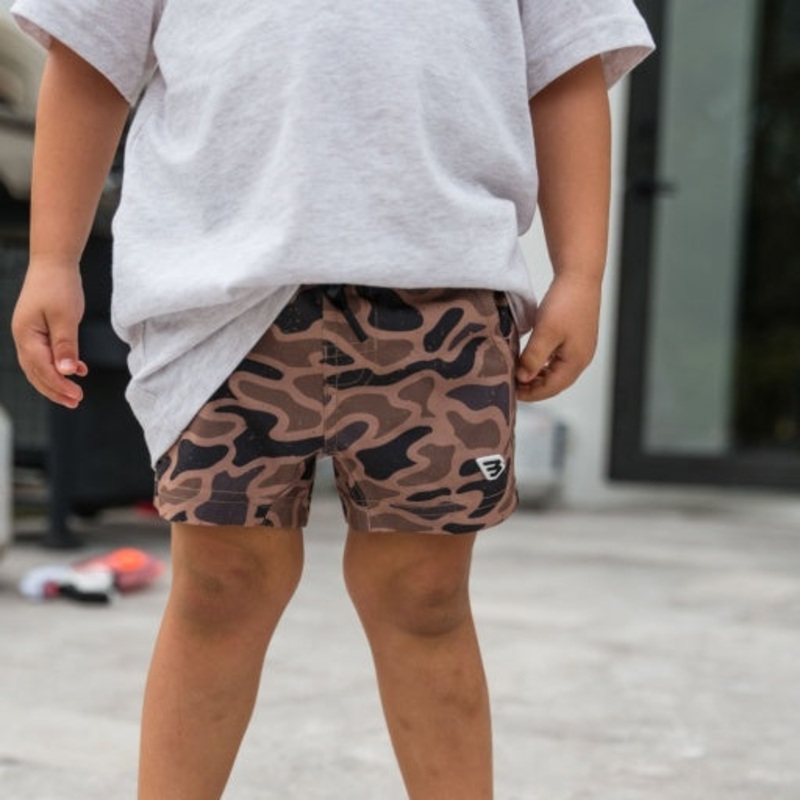 Burlebo Youth Athletic Short | Gauge Camo 2T