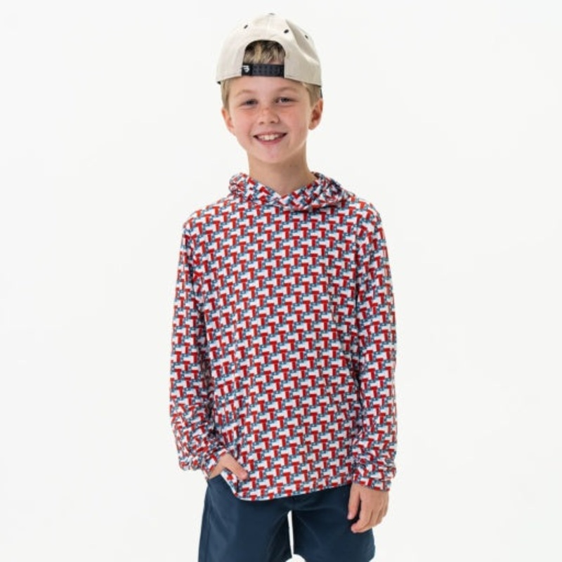 Burlebo Youth Performance Hoodie | Texas Flags 2T