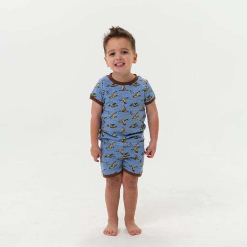 Burlebo Youth | Sleep Short Set – Jumbo Mallards – Blue 2T