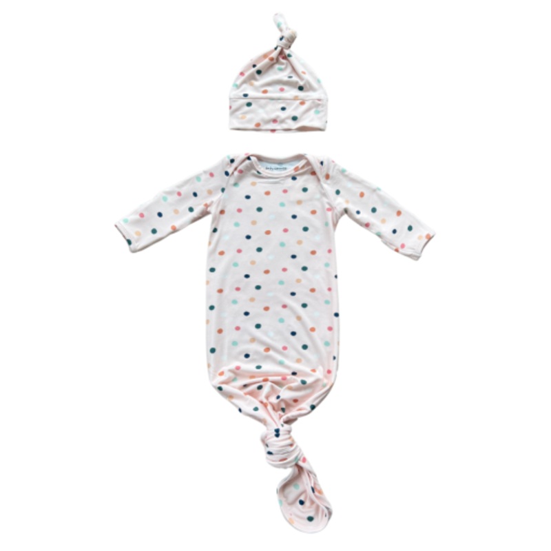 Knotted Sleeper Set Summer Polka Dots NB