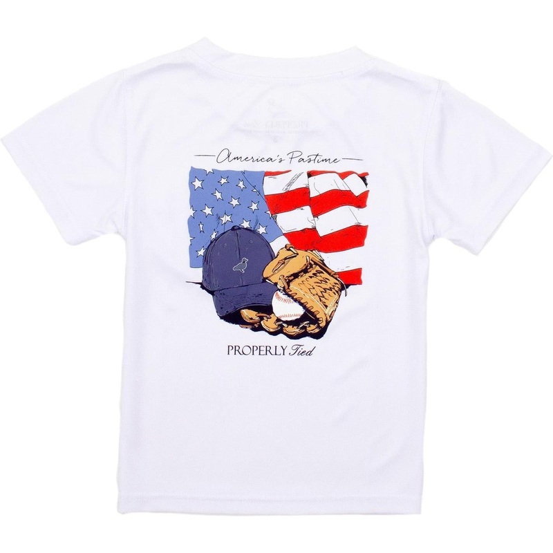 Properly Tied Boys Performance Tee Short Sleeve America’s Pastime 2T