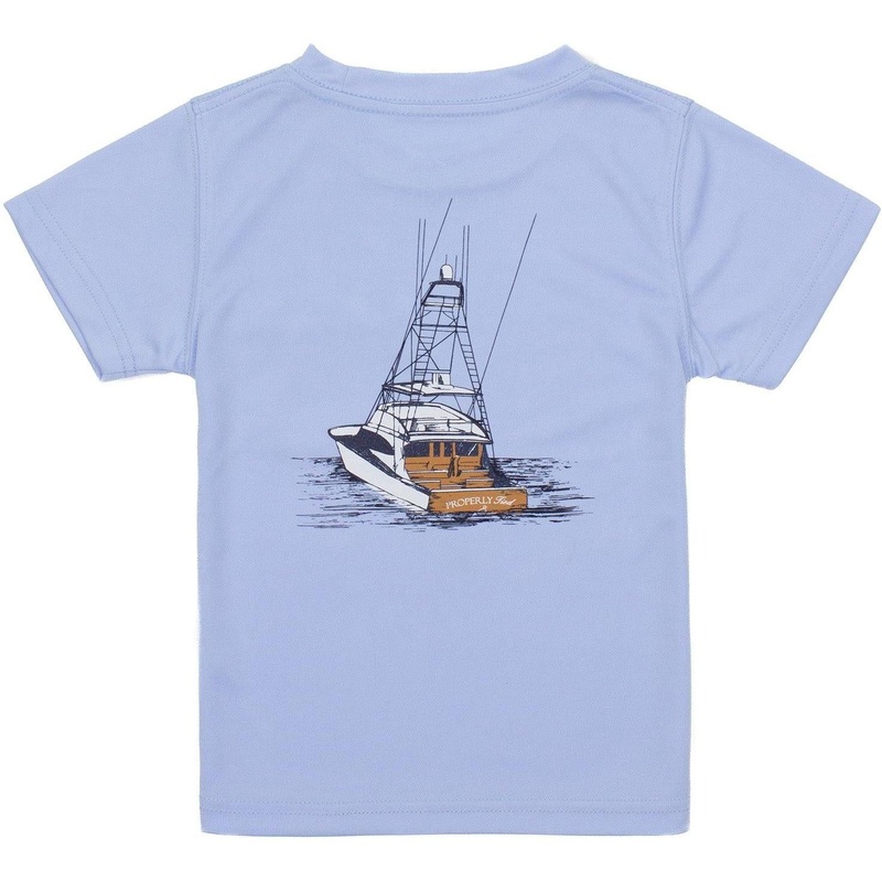 Properly Tied Boys Performance Tee Short Sleeve Deep Waters 2T