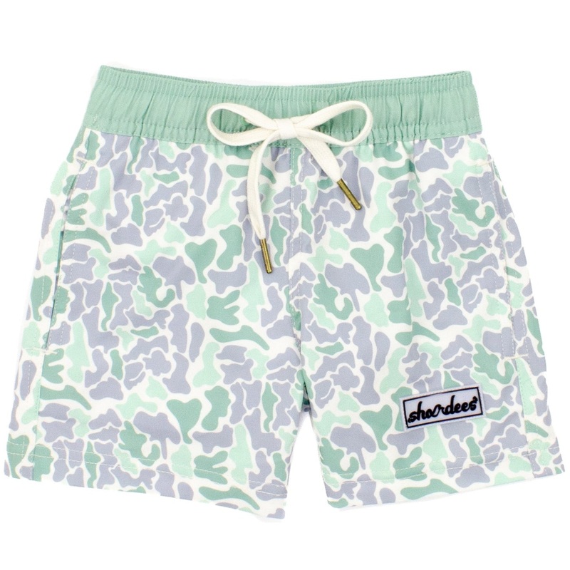 Properly Tied Boys Shordees Swim | Sage Camo 2T