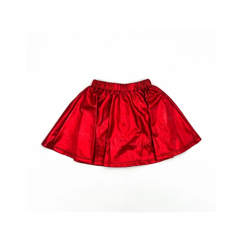 Red Metallic Skirt 2T