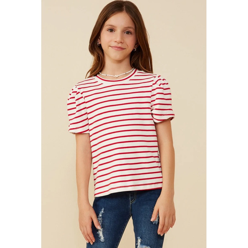 Red Stripe T-Shirt Youth Small
