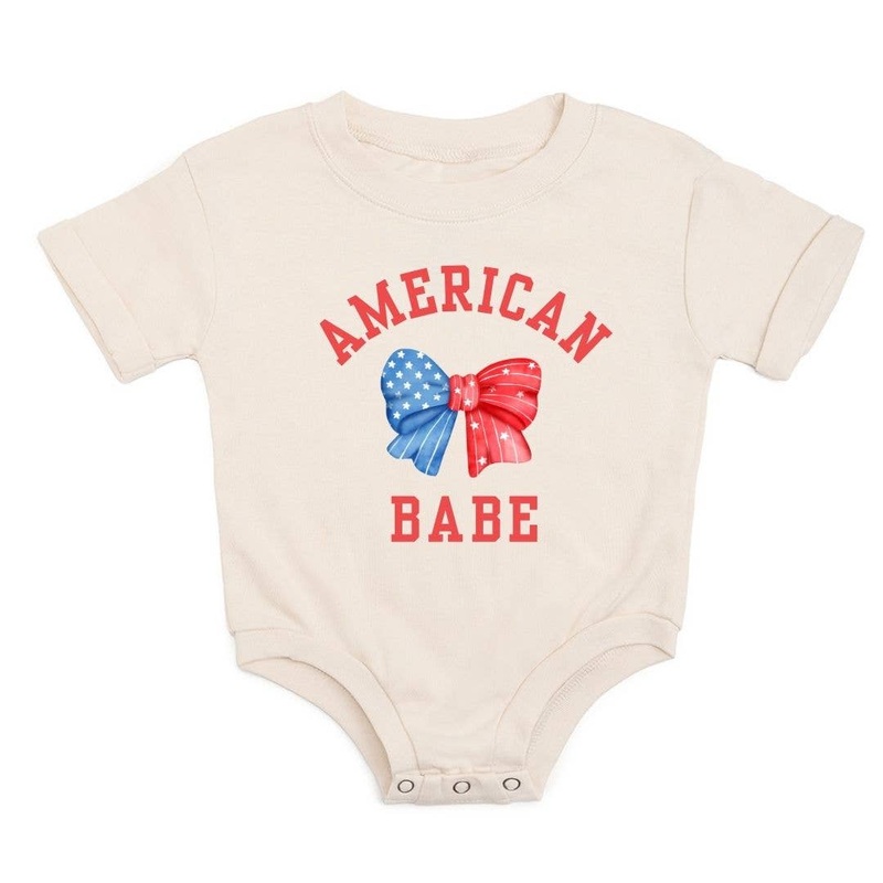 American Babe Short Sleeve Romper 0-3M