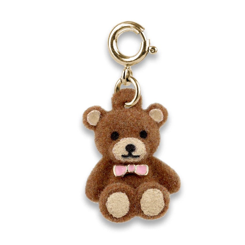 CHARM IT! Gold Fuzzy Bear