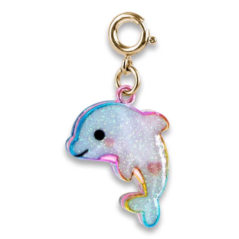 CHARM IT! Gold Glitter Tie-Dye Dolphin C