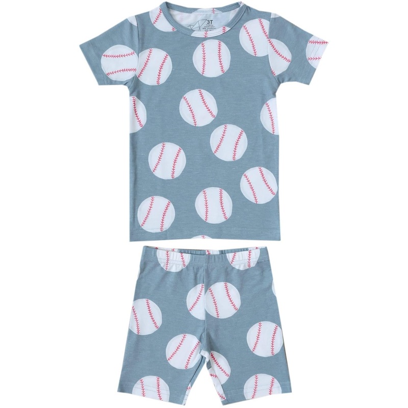 Copper Pearl 2-Piece Short Sleeve Pajama Set | Slugger 12M