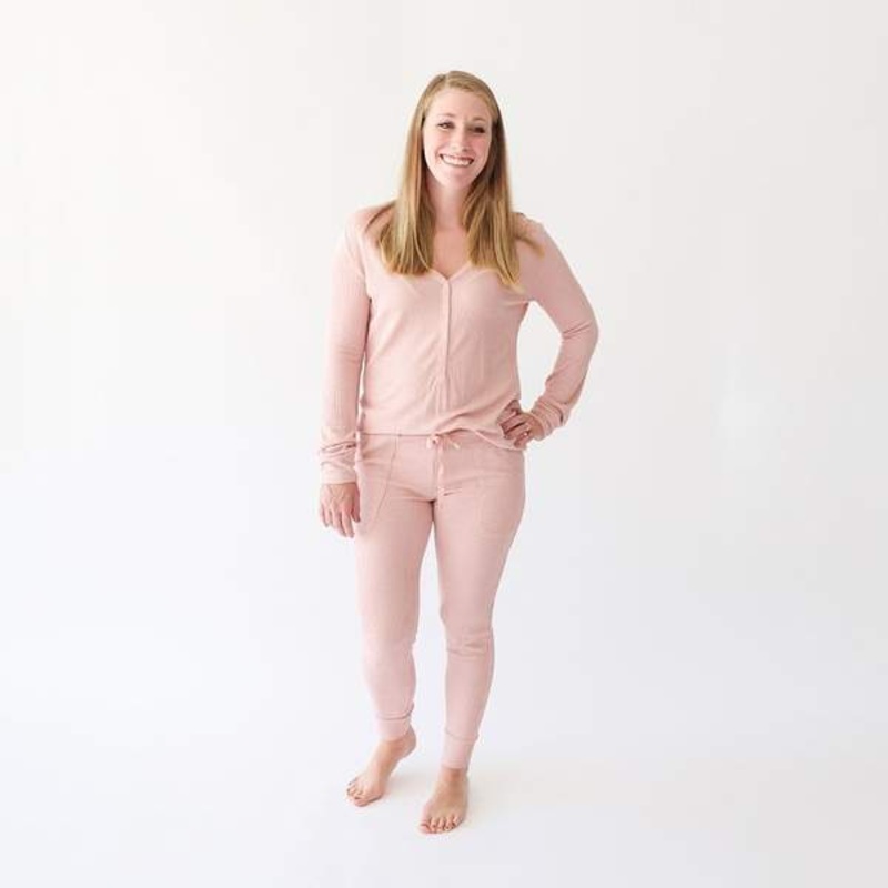 Desert Rose Waffle – Women LS PJ Set Adult Small