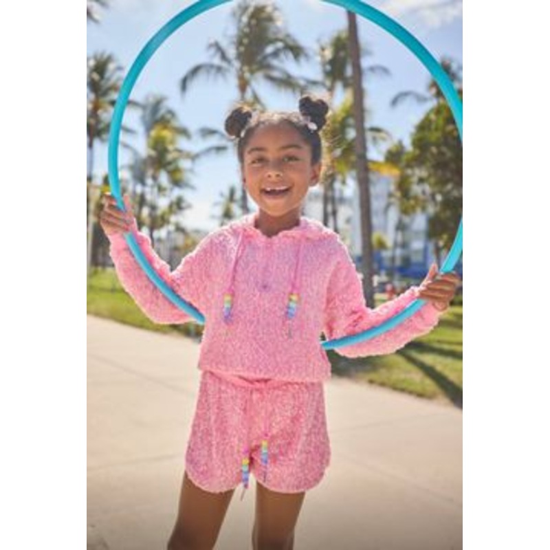 Lola + The Boys Pretty in Pink Sequin Short Set 2T