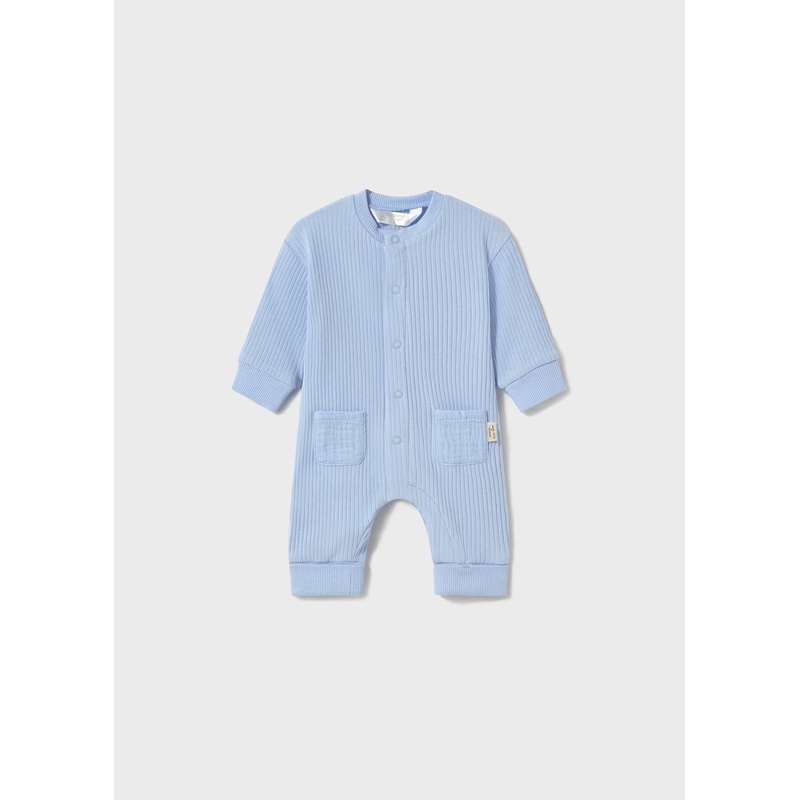 long onesie without footie Sky 0-0