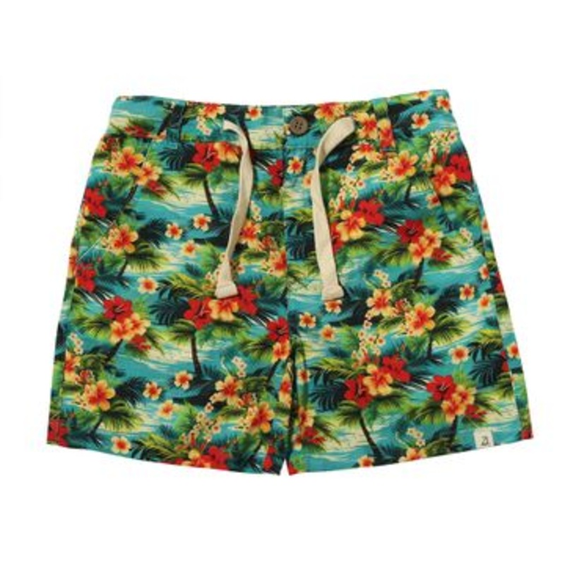 Me & Henry Mahalo Printed Shorts | Hibiscus 12-18M