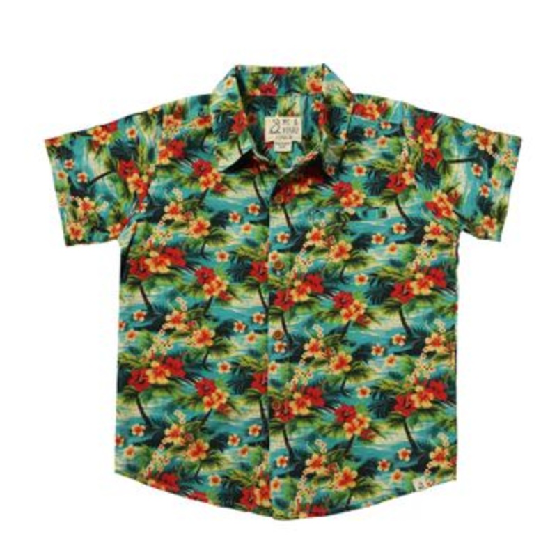 Me & Henry Maui Printed Shirts | Hibiscus 12-18M