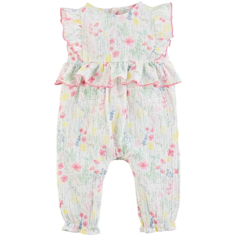 Mud Pie Bunny Floral Longall 3-6M
