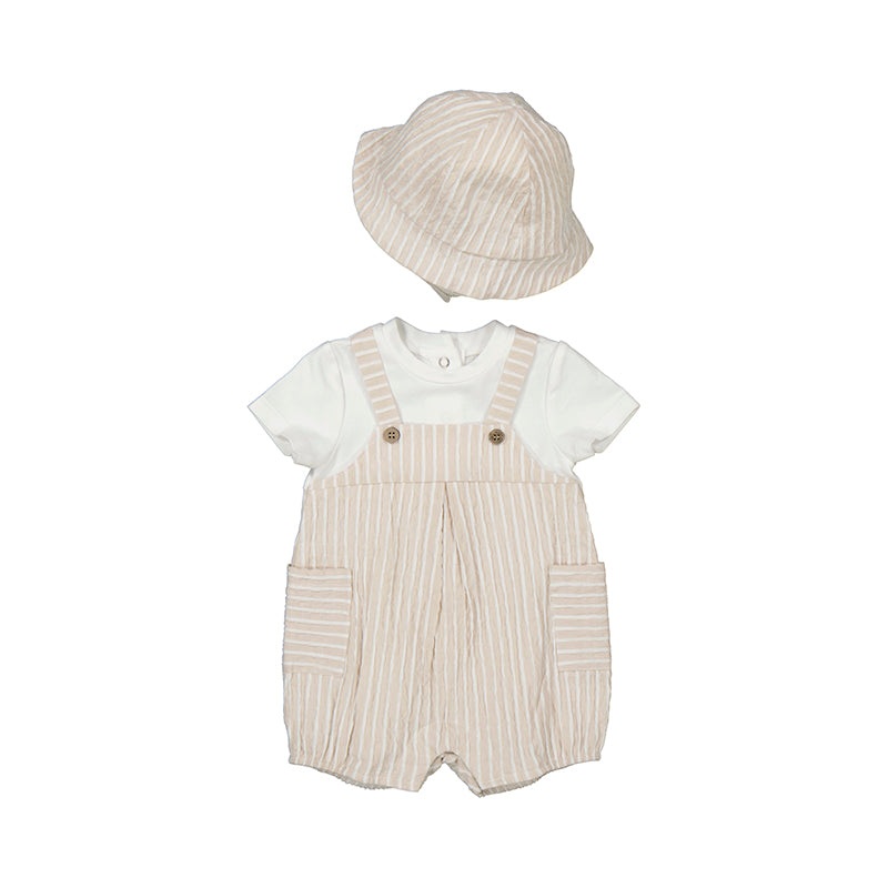 Short bodysuit w/ hat Root 0-1M