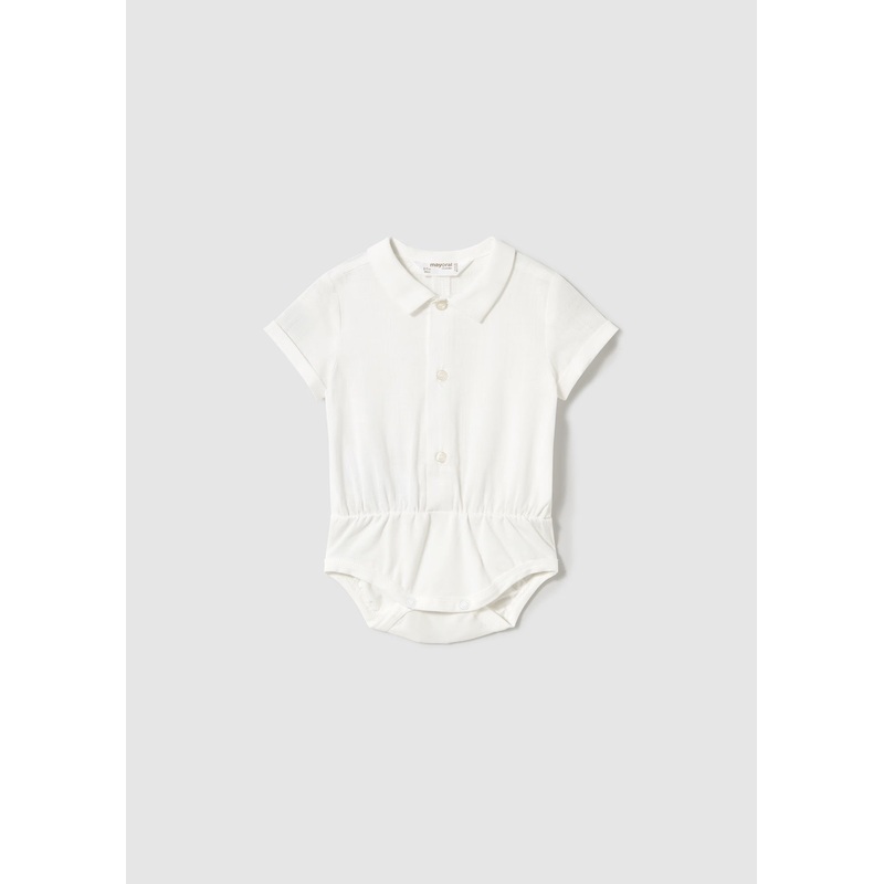 Short Sleeve Bodysuit Natural 0-1M