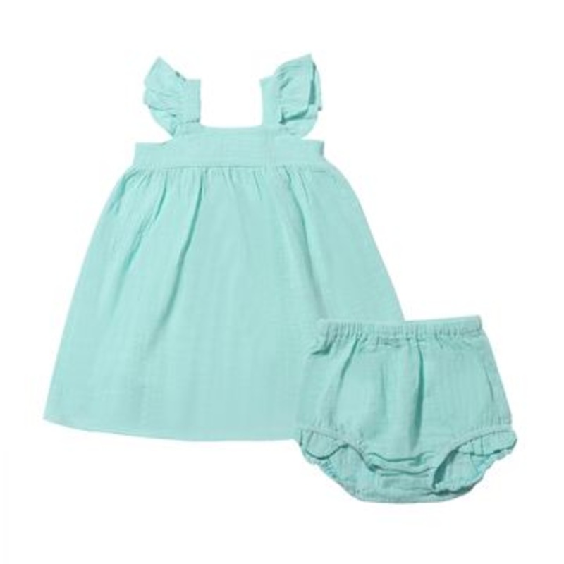 Vignette Shelby Dress | Aqua 0-3M