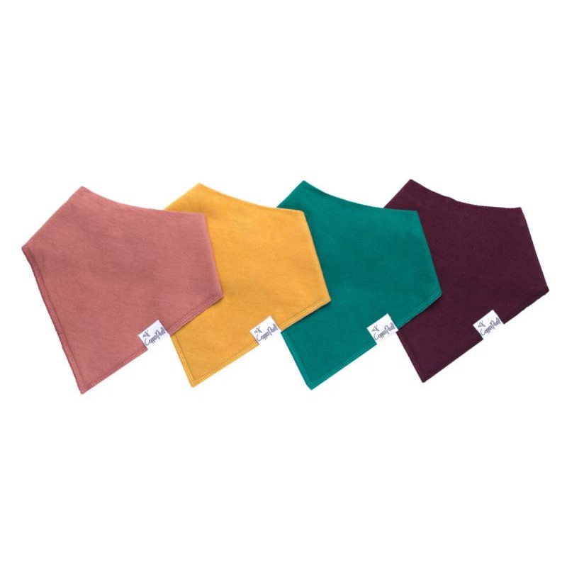 Copper Pearl Baby Bandana Bibs | Jade Set