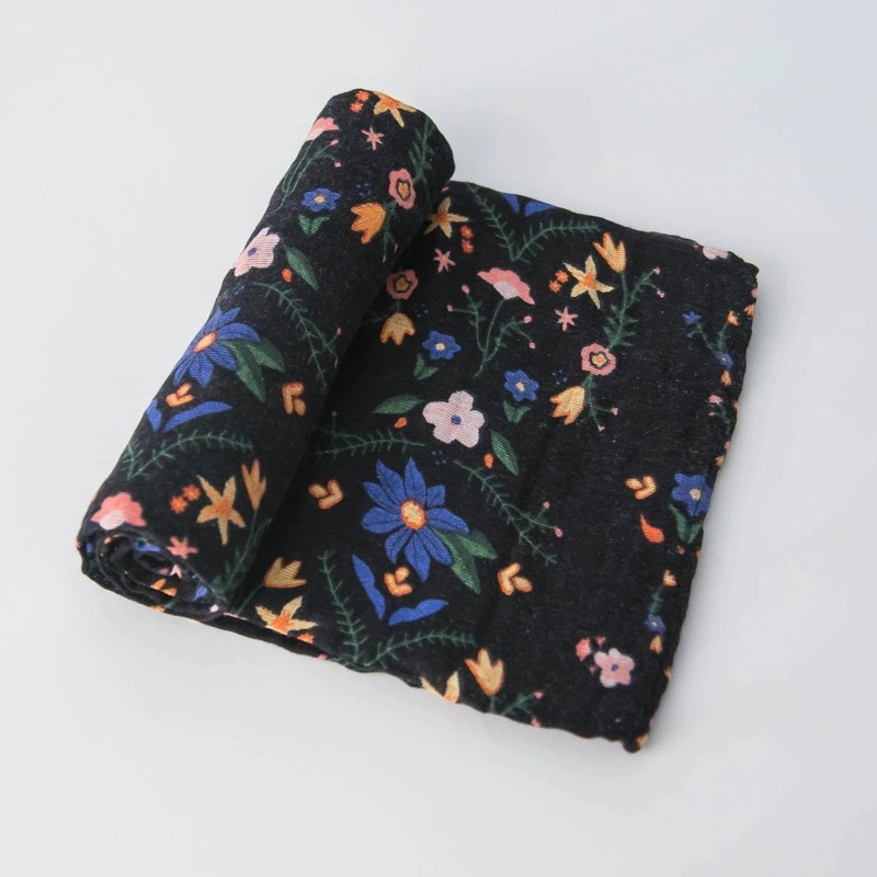 Little Unicorn Cotton Swaddle – Floral Stitch