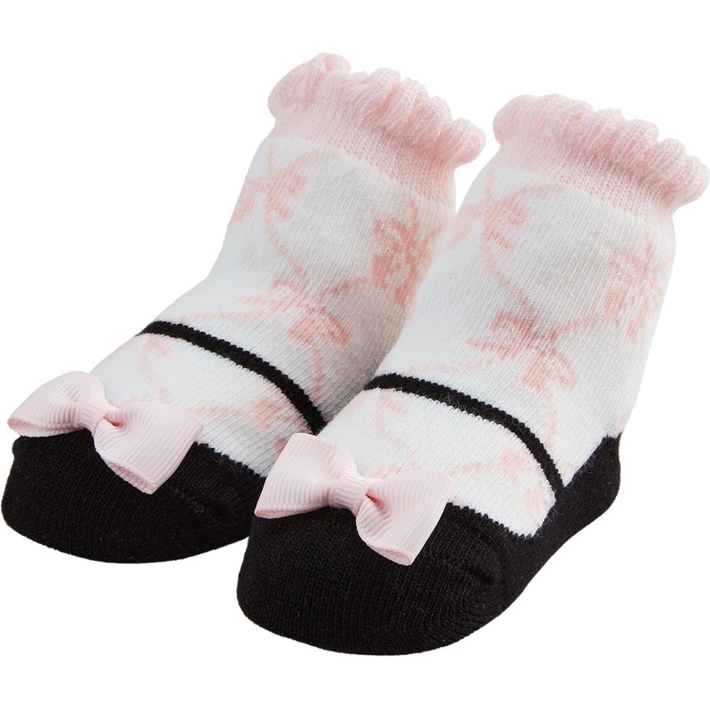 Mud Pie Pink Bow Mary Jane Socks 0-12M