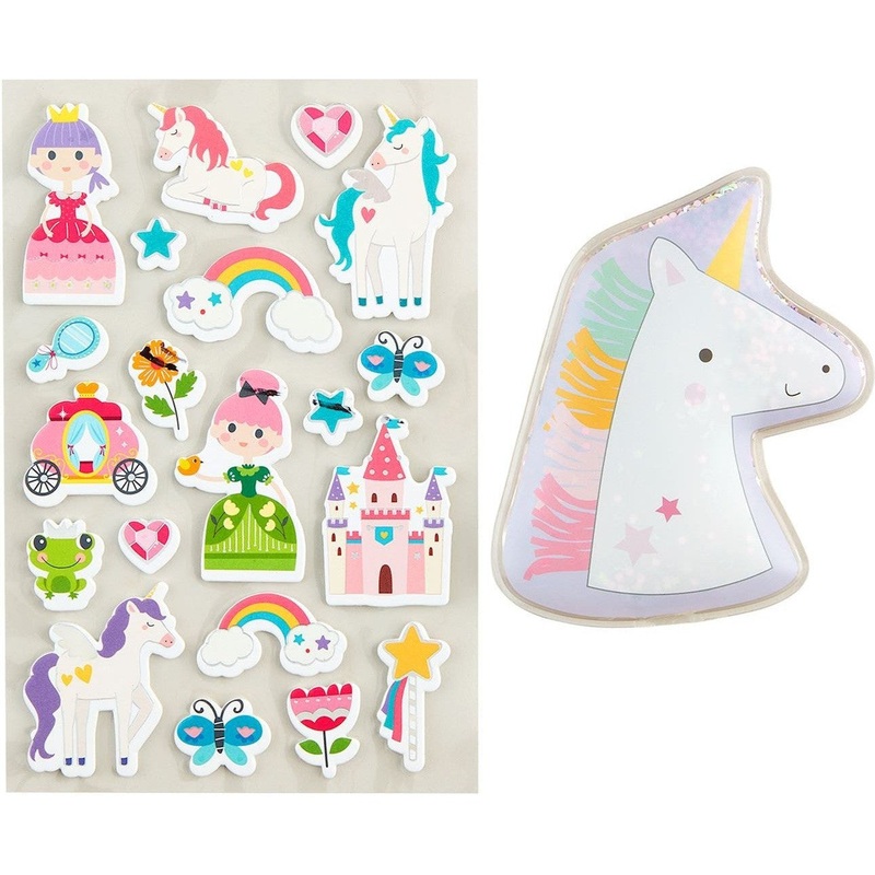 Mud Pie Unicorn Ouch Pouch & Sticker Set